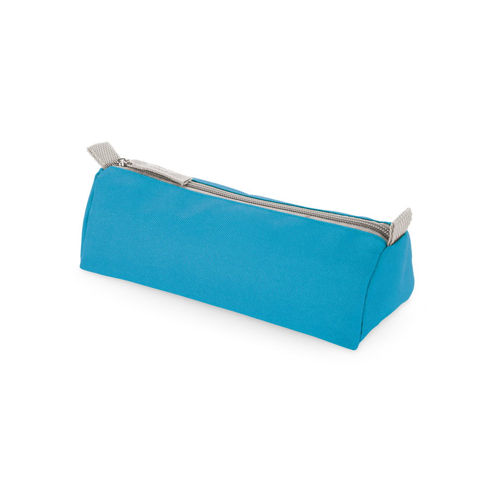 Trousse à crayon promotionnelle en polyester Bleu clair